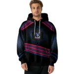 Crystal Palace Hexagonal Pattern Blue Black Hoodie Best Selling