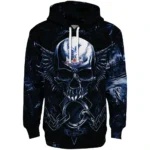 Crystal Palace Skull Artwork Blue Black Hoodie Best Selling