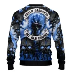Crystal Palace Skull Intensity Blue Black Sweater Best Selling