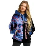 Crystal Palace Skull Motif Blue Black Hoodie Best Selling