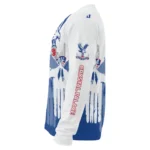 Crystal Palace Skull Split Blue White Sweater Best Selling