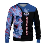 Crystal Palace Skull Swirl Blue Black Sweater Best Selling