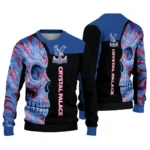 Crystal Palace Skull Swirl Blue Black Sweater Best Selling