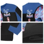 Crystal Palace Skull Swirl Blue Black Sweater Best Selling
