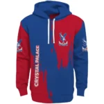 Crystal Palace Splatter Effect Blue Hoodie Best Selling