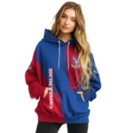 Crystal Palace Splatter Effect Blue Hoodie Best Selling