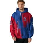 Crystal Palace Splatter Effect Blue Hoodie Best Selling