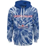 Crystal Palace Tie Dye Pattern Blue Hoodie Best Selling