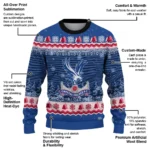 Crystal Palace Tree Pattern Blue Sweater Best Selling