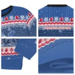 Crystal Palace Tree Pattern Blue Sweater Best Selling