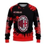 Custom Ac Milan Burst Swirl Red Sweater Best Selling