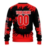 Custom Ac Milan Burst Swirl Red Sweater Best Selling