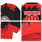 Custom Ac Milan Burst Swirl Red Sweater Best Selling