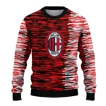 Custom Ac Milan Camouflage Stripe Red White Sweater Best Selling