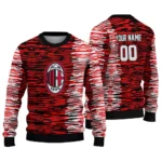 Custom Ac Milan Camouflage Stripe Red White Sweater Best Selling