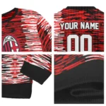 Custom Ac Milan Camouflage Stripe Red White Sweater Best Selling