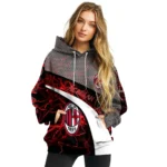 Custom Ac Milan Hexagonal Mesh Red Black Gray Hoodie Best Selling