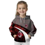 Custom Ac Milan Hexagonal Mesh Red Black Gray Hoodie Best Selling