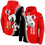 Custom Ac Milan Peeking Snoopy Red Hoodie Best Selling
