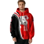 Custom Ac Milan Peeking Snoopy Red Hoodie Best Selling
