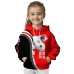 Custom Ac Milan Peeking Snoopy Red Hoodie Best Selling