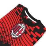 Custom Ac Milan Pixel Flow Red Black Sweater Best Selling