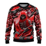 Custom Ac Milan Skull Horde Red Sweater Best Selling