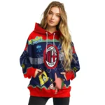 Custom Ac Milan Spongebob Patrick Star Red Navy Hoodie Best Selling