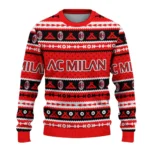 Custom Ac Milan Tent Stripes Red White Sweater Best Selling