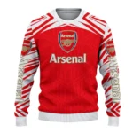 Custom Arsenal Chevron Pattern Red Sweater Best Selling