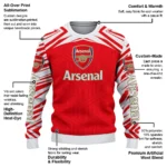 Custom Arsenal Chevron Pattern Red Sweater Best Selling