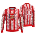 Custom Arsenal Chevron Rows Red Sweater Best Selling