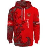 Custom Arsenal Deer Silhouette Red Hoodie Best Selling