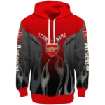 Custom Arsenal Flame Design Red Hoodie Best Selling