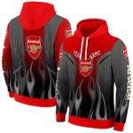 Custom Arsenal Flame Design Red Hoodie Best Selling
