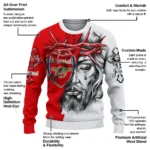 Custom Arsenal Jesus Tears Red White Sweater Best Selling