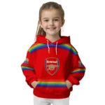Custom Arsenal Rainbow Stripes Red Hoodie Best Selling
