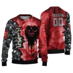 Custom Arsenal Skull Collage Red Sweater Best Selling