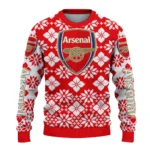 Custom Arsenal Snowflake Matrix Red Sweater Best Selling