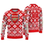 Custom Arsenal Snowflake Matrix Red Sweater Best Selling