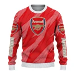 Custom Arsenal Stripe Motion Red Sweater Best Selling