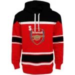 Custom Arsenal Striped Pattern Red Hoodie Best Selling