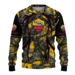 Custom As Roma Antlers Pattern Red Black Sweater Best Selling