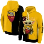 Custom As Roma Baby Yoda Red Black Hoodie Best Selling