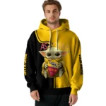 Custom As Roma Baby Yoda Red Black Hoodie Best Selling