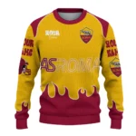 Custom As Roma Flame Border Red Sweater Best Selling