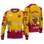 Custom As Roma Flame Border Red Sweater Best Selling