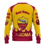 Custom As Roma Flame Border Red Sweater Best Selling