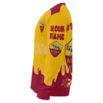 Custom As Roma Flame Border Red Sweater Best Selling