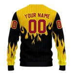 Custom As Roma Flame Outline Red Black Sweater Best Selling